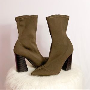 Olive Sock Boots